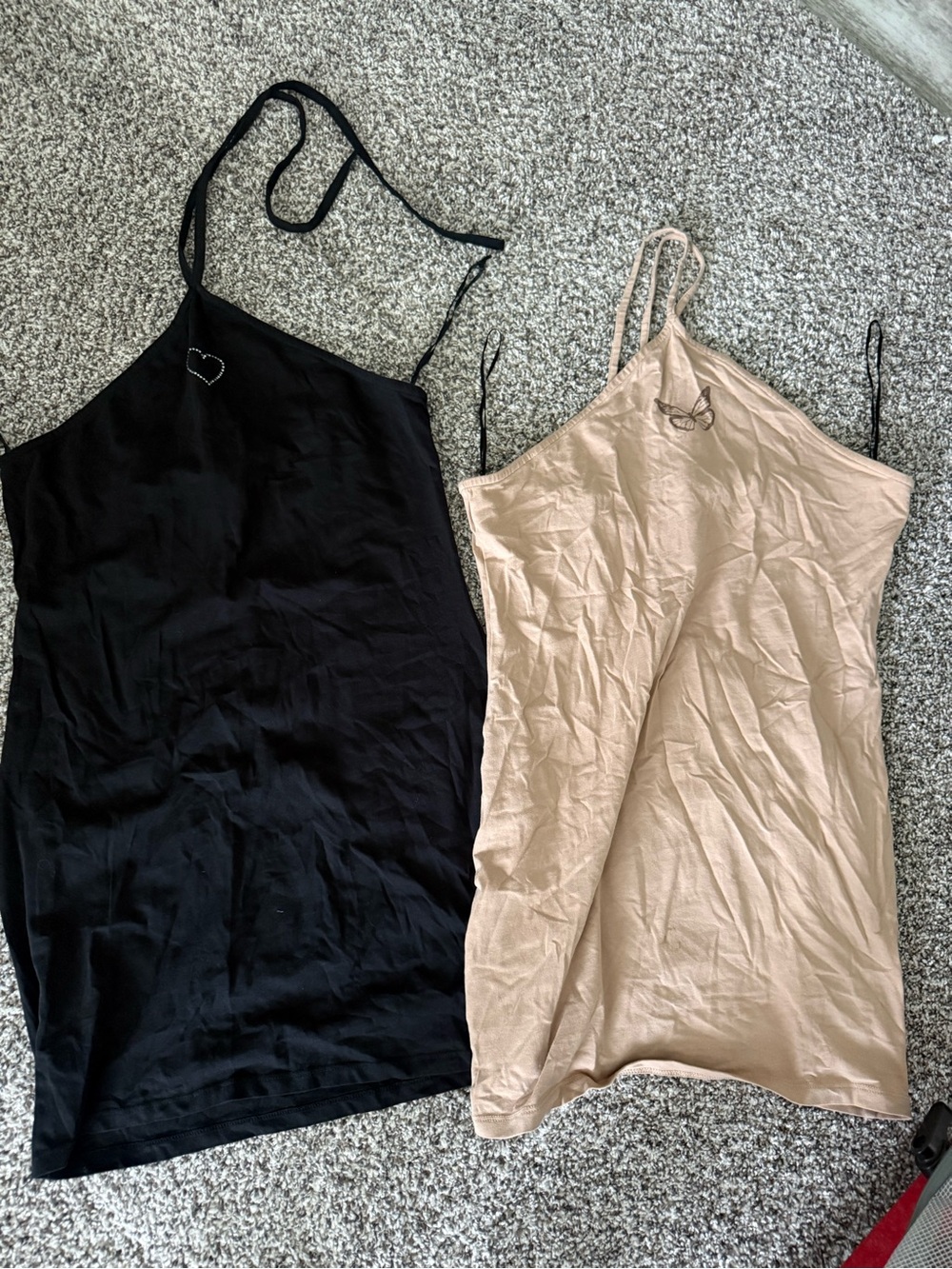 Black and Beige h&m halter dresses